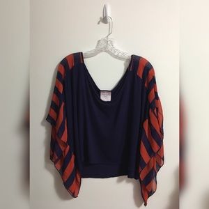 Navy & Red Romeo & Juliet Couture Blouse